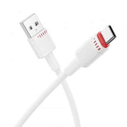 Usb-A To Usb-C Καλώδιο Borofone Bx110 Beneficio, 18w, 3a, 1m, White