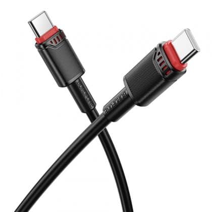Usb-C To Usb-C Καλώδιο Borofone Bx110 Beneficio, 60w, 3a, 1m, Black