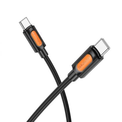 Usb-C To Usb-C Καλώδιο Borofone Bx114 Silicone, 60w, 3a, 1m, Black