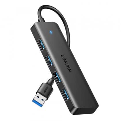 Usb Hub Ugreen Cm219 (25851), 4 X Usb-A 3.0, Black