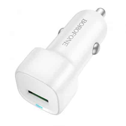Car Charger Borofone Bz34 Cloud, 18w, 3a, 1 X Usb-A, White