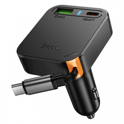 Wall Charger Hoco Nz18, 65w, 3a, 1 X Usb-A - 1 X Usb-C, With Usb-C Καλώδιο, Black