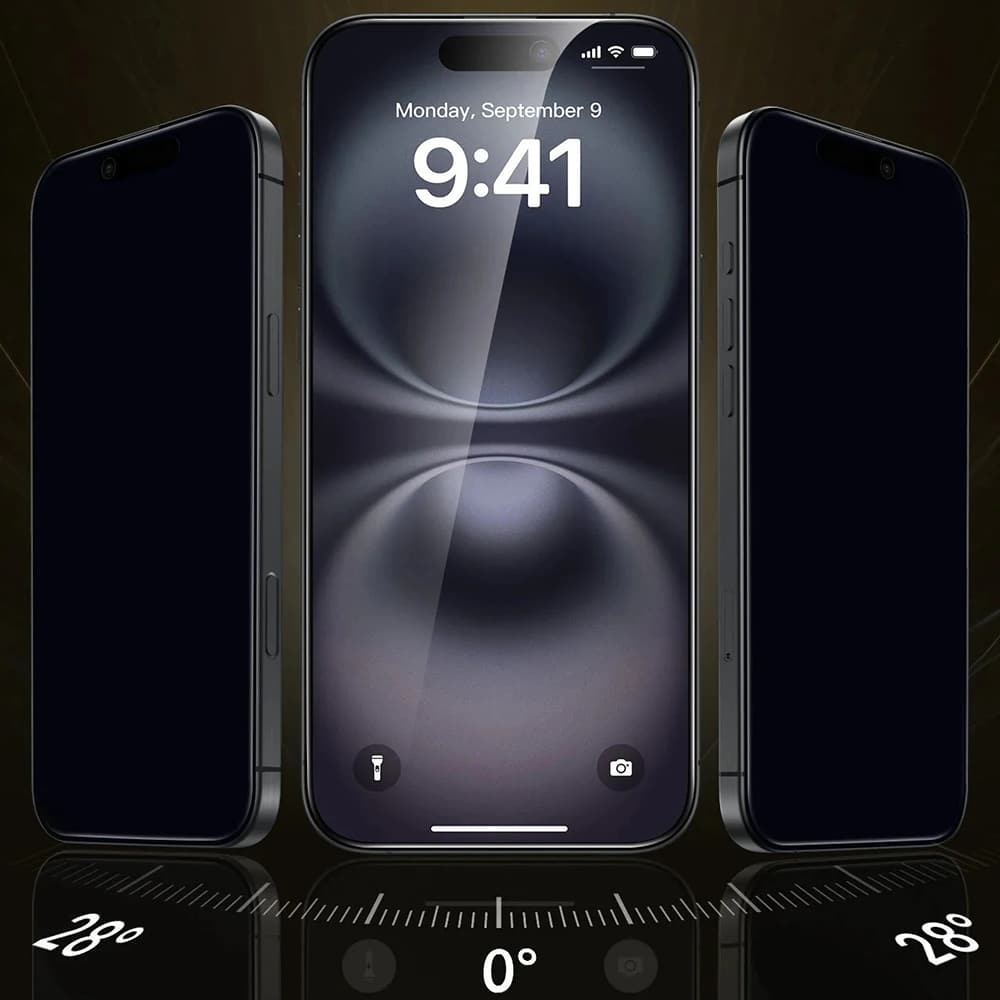 Esr - Corning Gorilla Glass Ultrafit Privacy™ (3 Pack) - Iphone 17 Pro Max - Black - Image 4