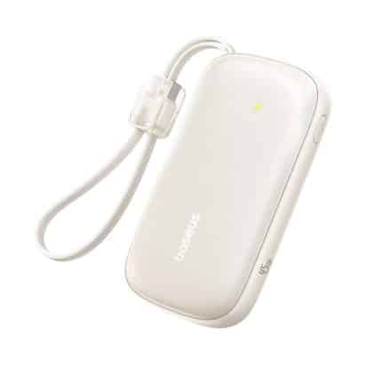 Baseus - Power Bank Enerfill Fc21 Qpow 3 Ultra (e0027q01) - Detachable Cable, 10000mah, 45w, Usb, Usb-C - Natural Titanium