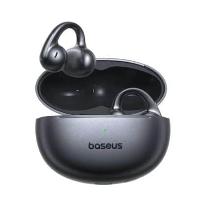 Baseus - Wireless Earbuds Bowie Mc1 Pro (a0102503) - Bluetooth 6.0, Hi-Res, Tws, Multipoint, Open Ear Clip-On - Cosmic Black