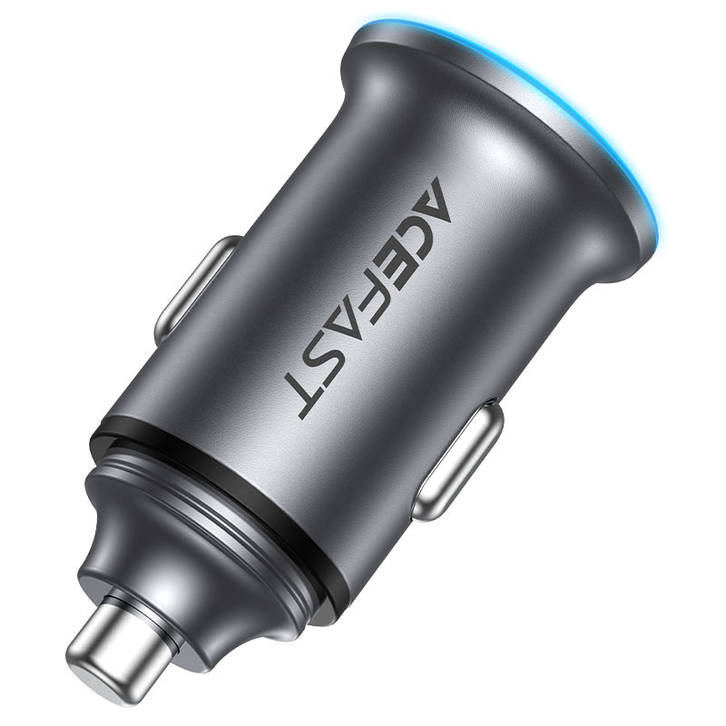 Acefast - Car Charger (b15) - Fast Charge, Usb, Type-C, 65w, Aluminium Alloy - Metal Gray - Image 3