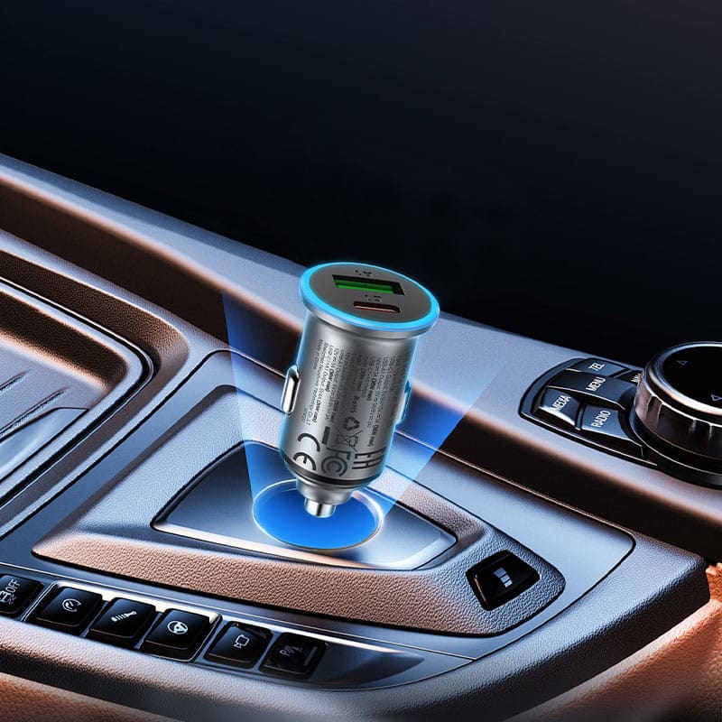 Acefast - Car Charger (b15) - Fast Charge, Usb, Type-C, 65w, Aluminium Alloy - Metal Gray - Image 5