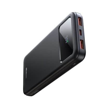 Mcdodo - Power Bank (mc-4220) - Type-C + 2x Usb-A Ports, 10000mah, 22.5w, Led Display - Black