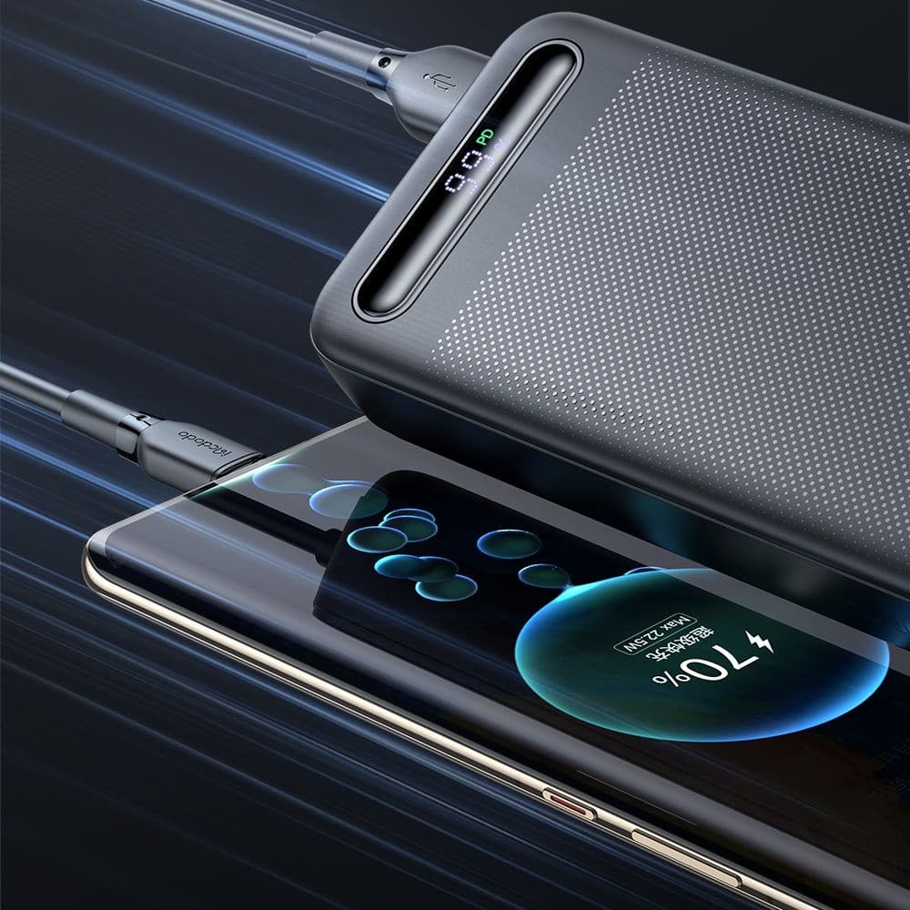Mcdodo - Power Bank Star Series (mc-3891) - Usb-C + 2x Usb, 20000mah, 22.5w, Digital Display - Black - Image 6