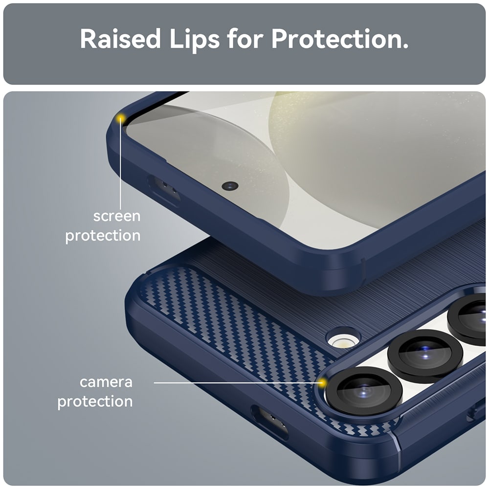 Techsuit Carbon Silicone - θήκη για Samsung Galaxy S26 - Μπλε - Image 4