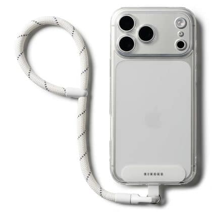Ringke - Universal Holder Hand Strap Link Flow P-Type - Crossbody Lanyard For Phone Cases, Adjustable - Cloud White