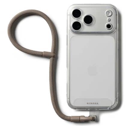Ringke - Universal Holder Hand Strap Link Flow P-Type - Crossbody Lanyard For Phone Cases, Adjustable - Mocha Mousse