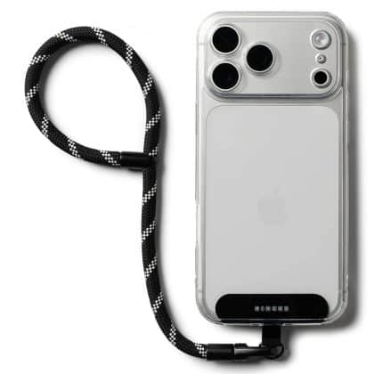 Ringke - Universal Holder Hand Strap Link Flow P-Type - Crossbody Lanyard For Phone Cases, Adjustable - Shade Black