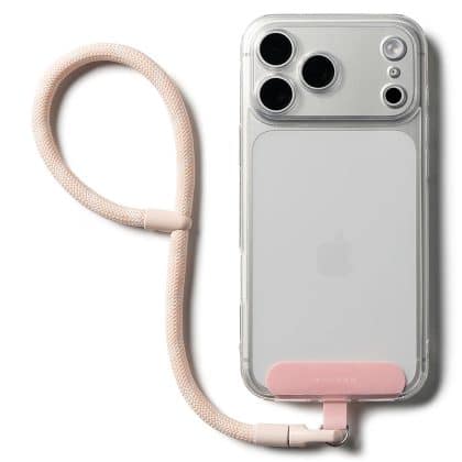 Ringke - Universal Holder Hand Strap Link Flow P-Type - Crossbody Lanyard For Phone Cases, Adjustable - Candy Pink