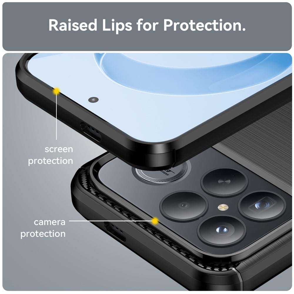 Techsuit Carbon Silicone - θήκη για Xiaomi Poco F8 Ultra - Μαύρο - Image 4