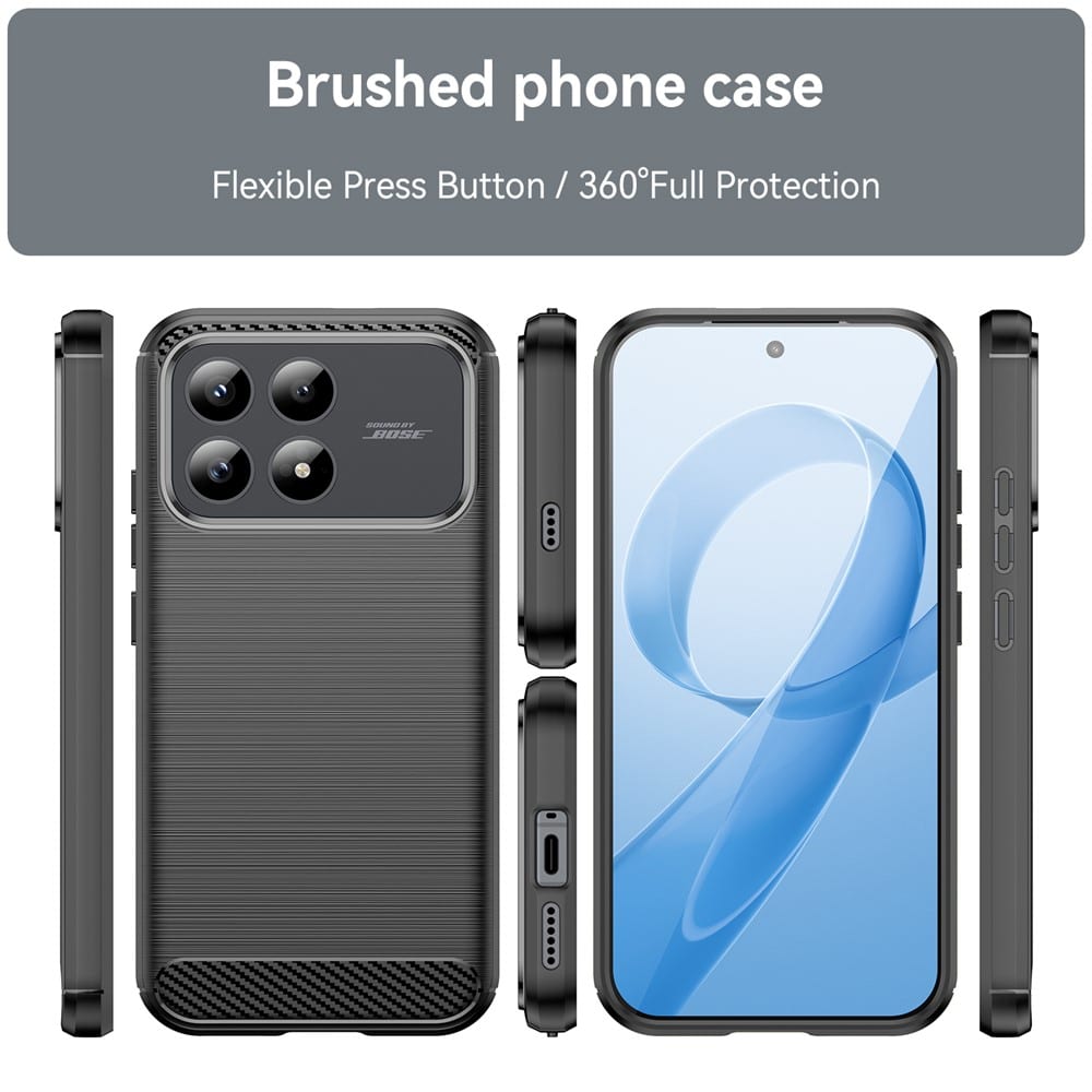 Techsuit Carbon Silicone - θήκη για Xiaomi Poco F8 Pro - Μαύρο - Image 2