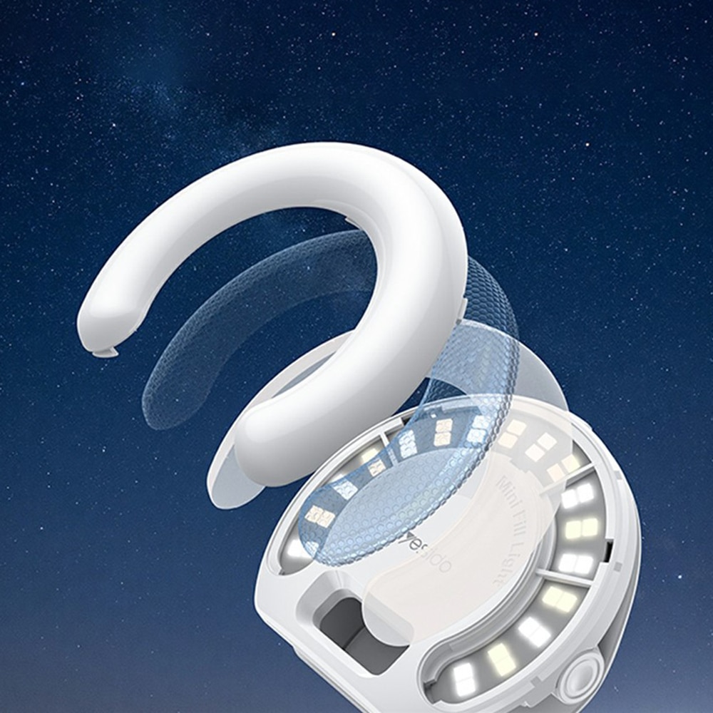 Yesido - Led Selfie Light With Phone Clip (dh13) - 400mah, 6.8w, 3 Lights Mode - White - Image 6