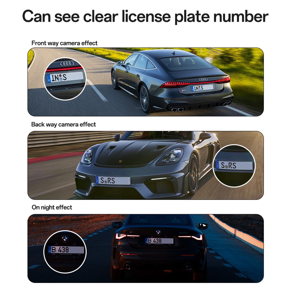 Yesido - Dash Camera (km22) - 120° Wide-Angle Lens, 1080p Dual-Channel Recording - Black - Image 3
