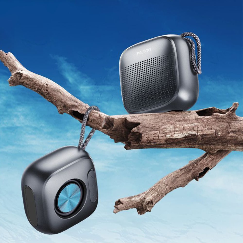 Yesido - Wireless Speaker (ysw24) - Bluetooth 5.3, Mini Design, Waterproof, Lanyard, Tf, Aux, Type-C, 1000mah - Black - Image 2