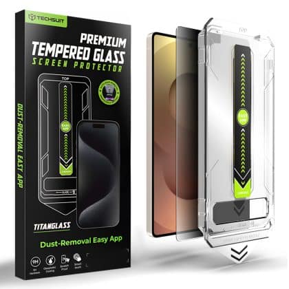 Techsuit - [fingerprint Unlock Compatible] Titanglass Crystalhd - Samsung Galaxy S26 Ultra - Privacy