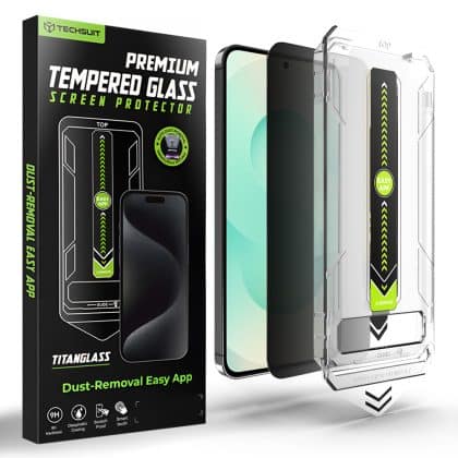Techsuit - [fingerprint Unlock Compatible] Titanglass Crystalhd - Samsung Galaxy S26 Plus - Privacy