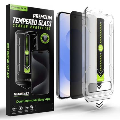 Techsuit - [fingerprint Unlock Compatible] Titanglass Crystalhd - Samsung Galaxy S26 - Privacy