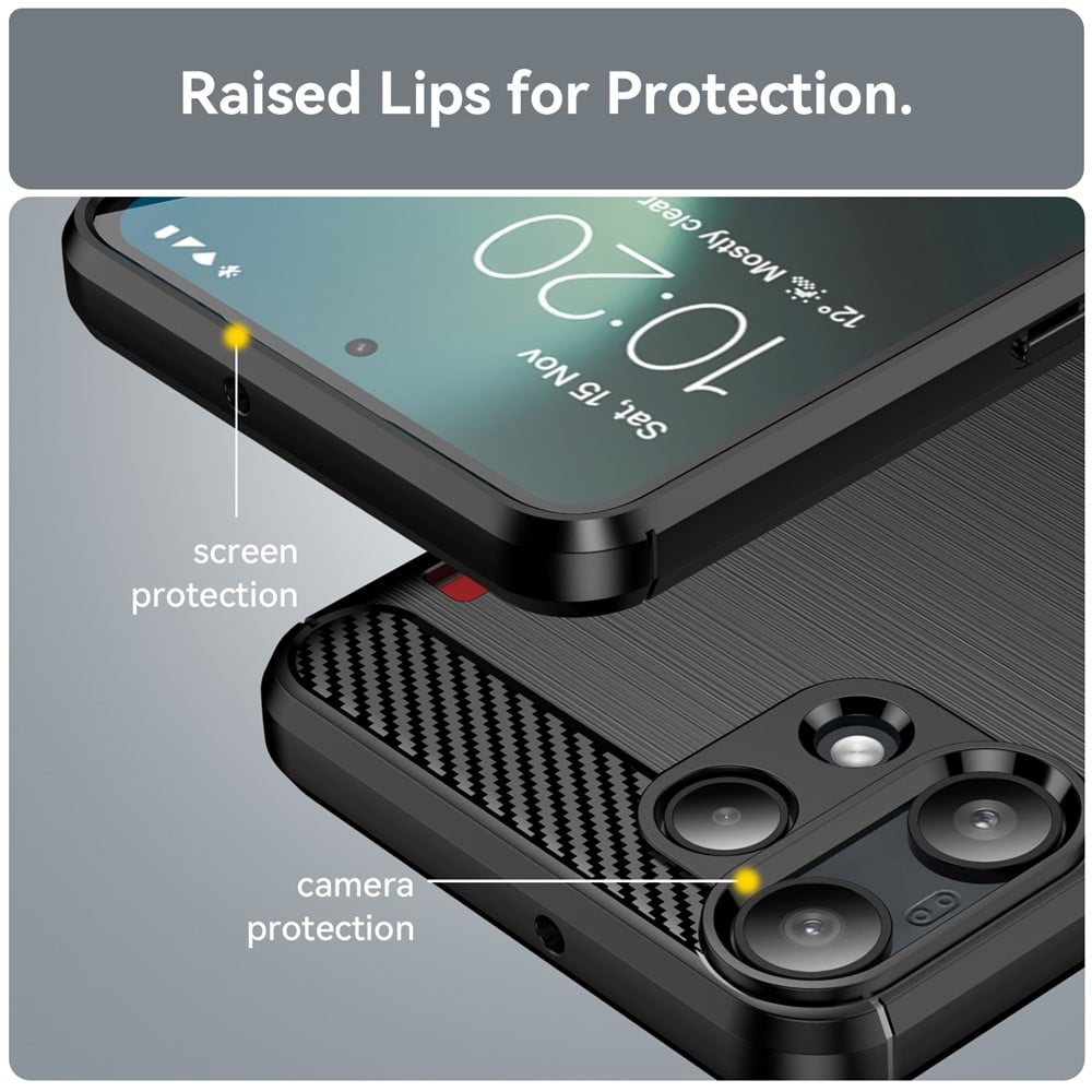 Techsuit Carbon Silicone - θήκη για Nothing Phone (3a) Lite - Μαύρο - Image 6