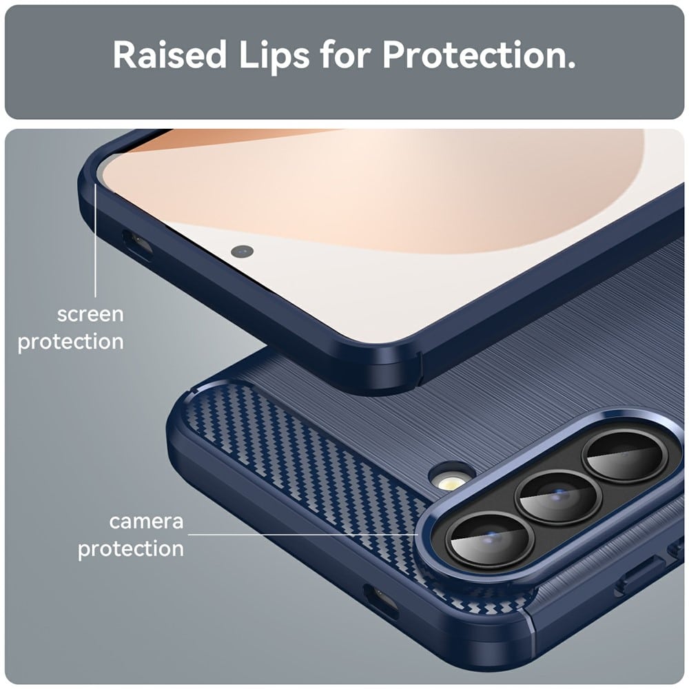 Techsuit Carbon Silicone - θήκη για Samsung Galaxy A57 - Μπλε - Image 3