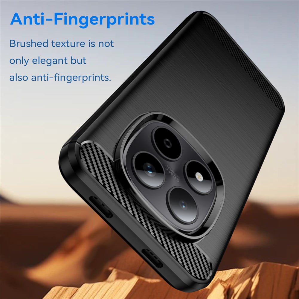 Techsuit Carbon Silicone - θήκη για Xiaomi Redmi Note 15 / 5G Poco M8 - Μαύρο - Image 3