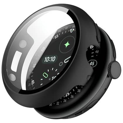 Techsuit - Defense360 Pro + Screen Protector - Google Pixel Watch 4 45mm - Black