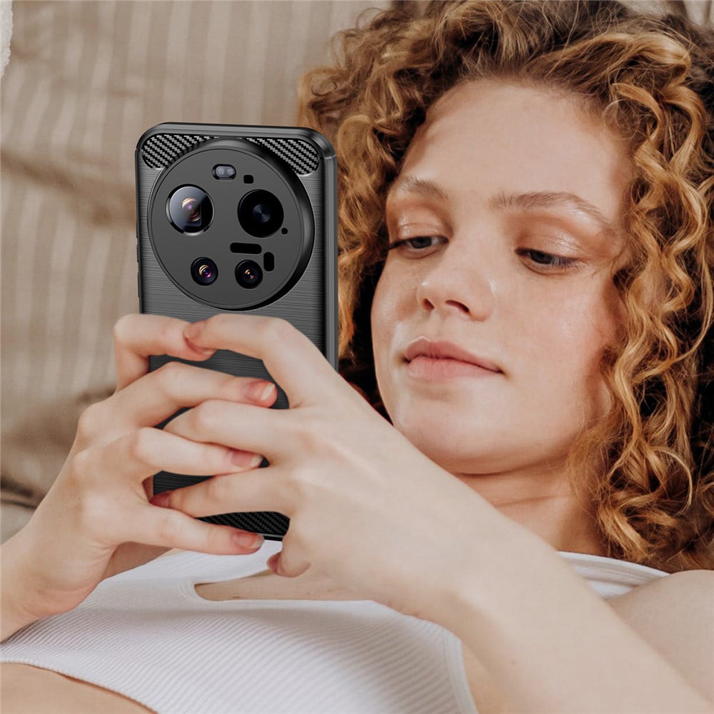 Techsuit Carbon Silicone - θήκη για Xiaomi 17 Ultra - Μαύρο - Image 6