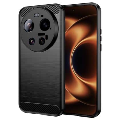 Techsuit Carbon Silicone - θήκη για Xiaomi 17 Ultra - Μαύρο