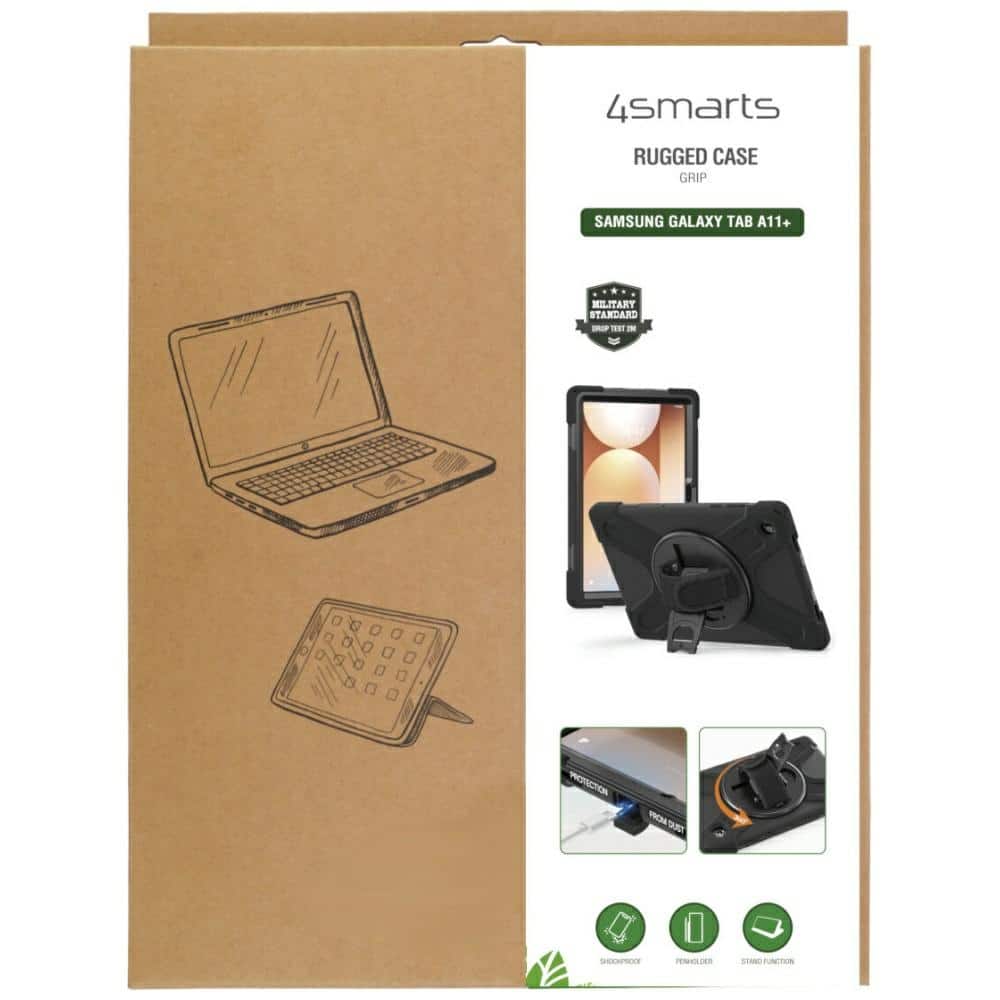 4smarts Rugged Case Grip - θήκη για Samsung Galaxy Tab A11+ - Μαύρο - Image 4