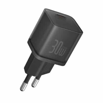 Baseus - Wall Charger Gallium Nitride (p10162504113-00) - Gan5s, Type-C, Fast Charge, 30w - Black