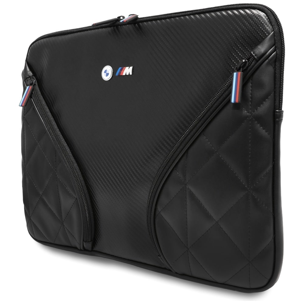 Bag BMW Carbon Pockets & Metal Logo Sleeve 16" μαύρο - Image 2