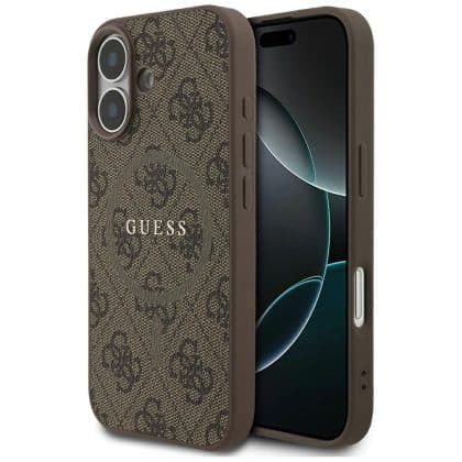 Guess 4G Ring Classic Logo MagSafe Θήκη για iPhone 17 Καφέ