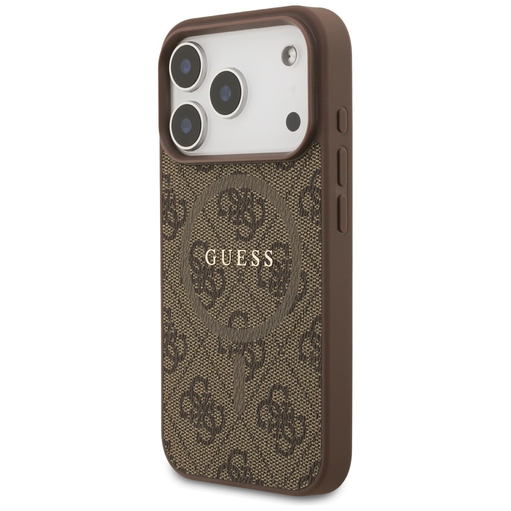Guess 4G Ring Classic Logo MagSafe Θήκη για iPhone 17 Pro Καφέ - Image 2