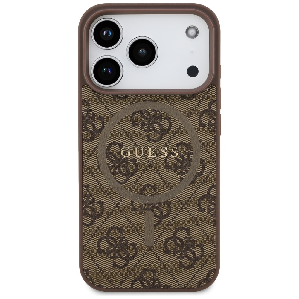 Guess 4G Ring Classic Logo MagSafe Θήκη για iPhone 17 Pro Καφέ - Image 3