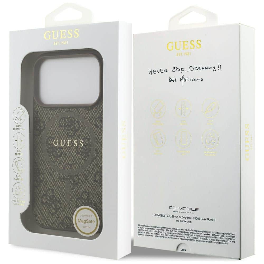 Guess 4G Ring Classic Logo MagSafe Θήκη για iPhone 17 Pro Καφέ - Image 8