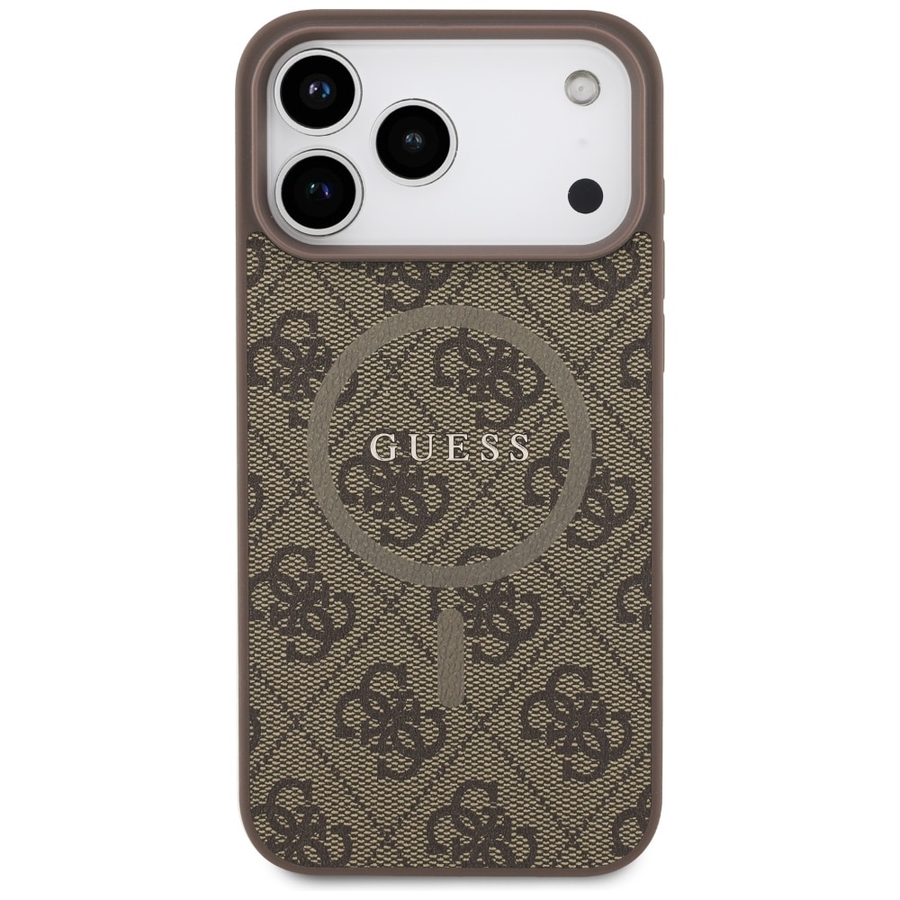 Guess 4G Ring Classic Logo MagSafe Θήκη για iPhone 17 Pro Max Καφέ - Image 3