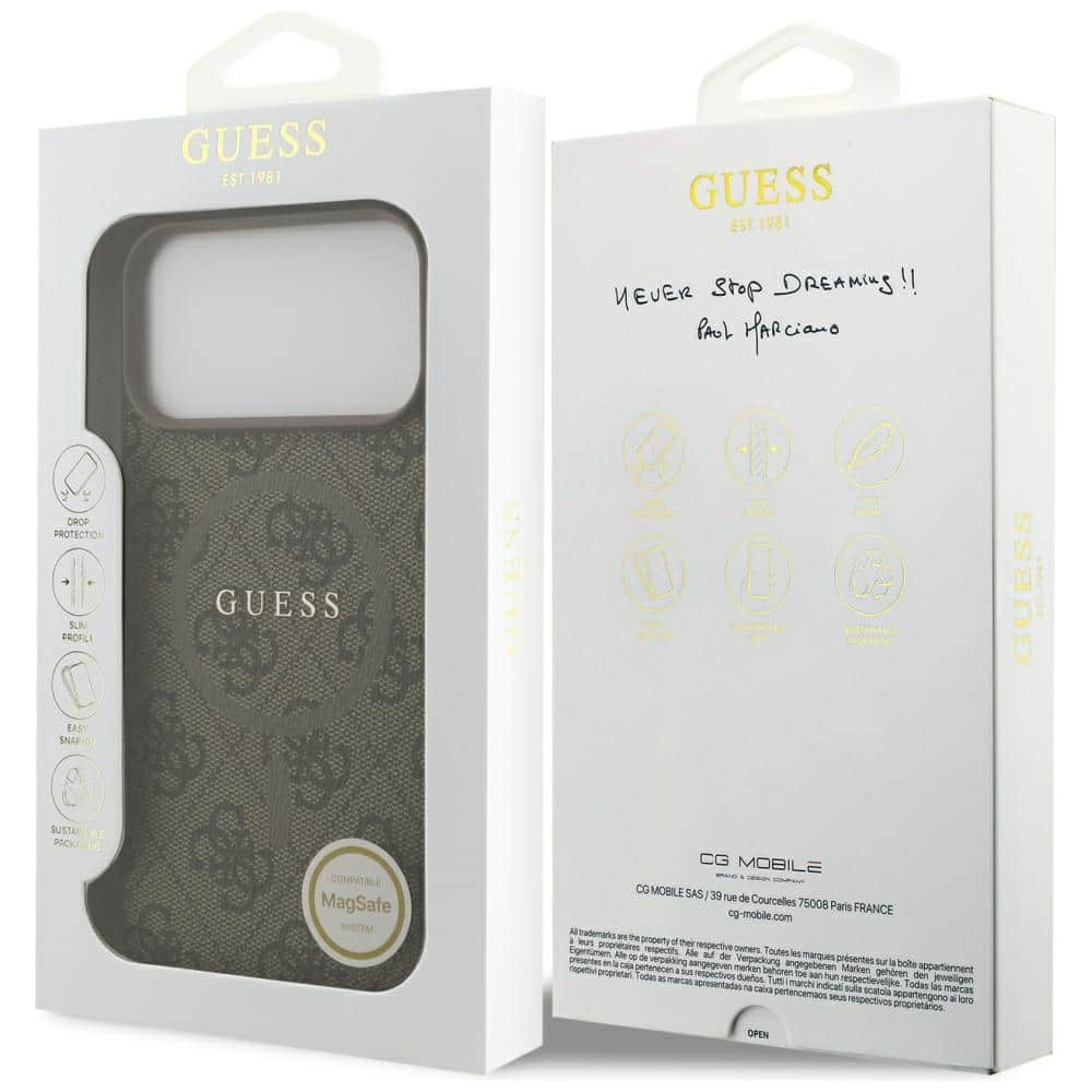 Guess 4G Ring Classic Logo MagSafe Θήκη για iPhone 17 Pro Max Καφέ - Image 8