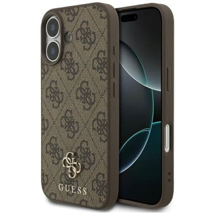 Guess 4G Small Classic Logo MagSafe Θήκη για iPhone 17 Καφέ