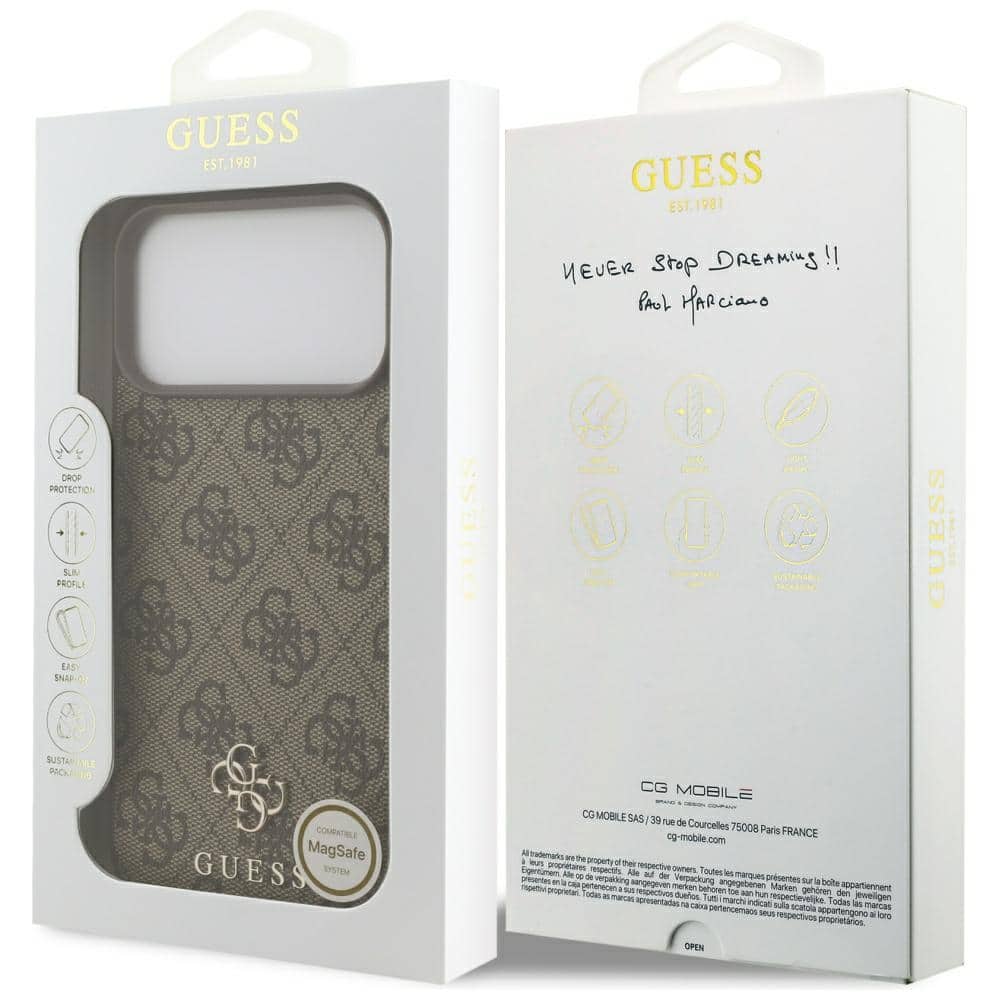 Guess 4G Small Classic Logo MagSafe Θήκη για iPhone 17 Pro Max Καφέ - Image 8