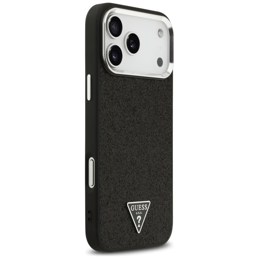 Guess Glitter Triangle Logo MagSafe - θήκη για Apple iPhone 17 Pro Max - Μαύρο - Image 4