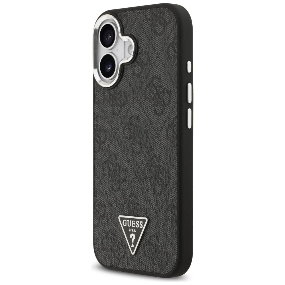 Case Guess 4G Triangle Logo MagSafe για iPhone 17 μαύρο ασημί - Image 2