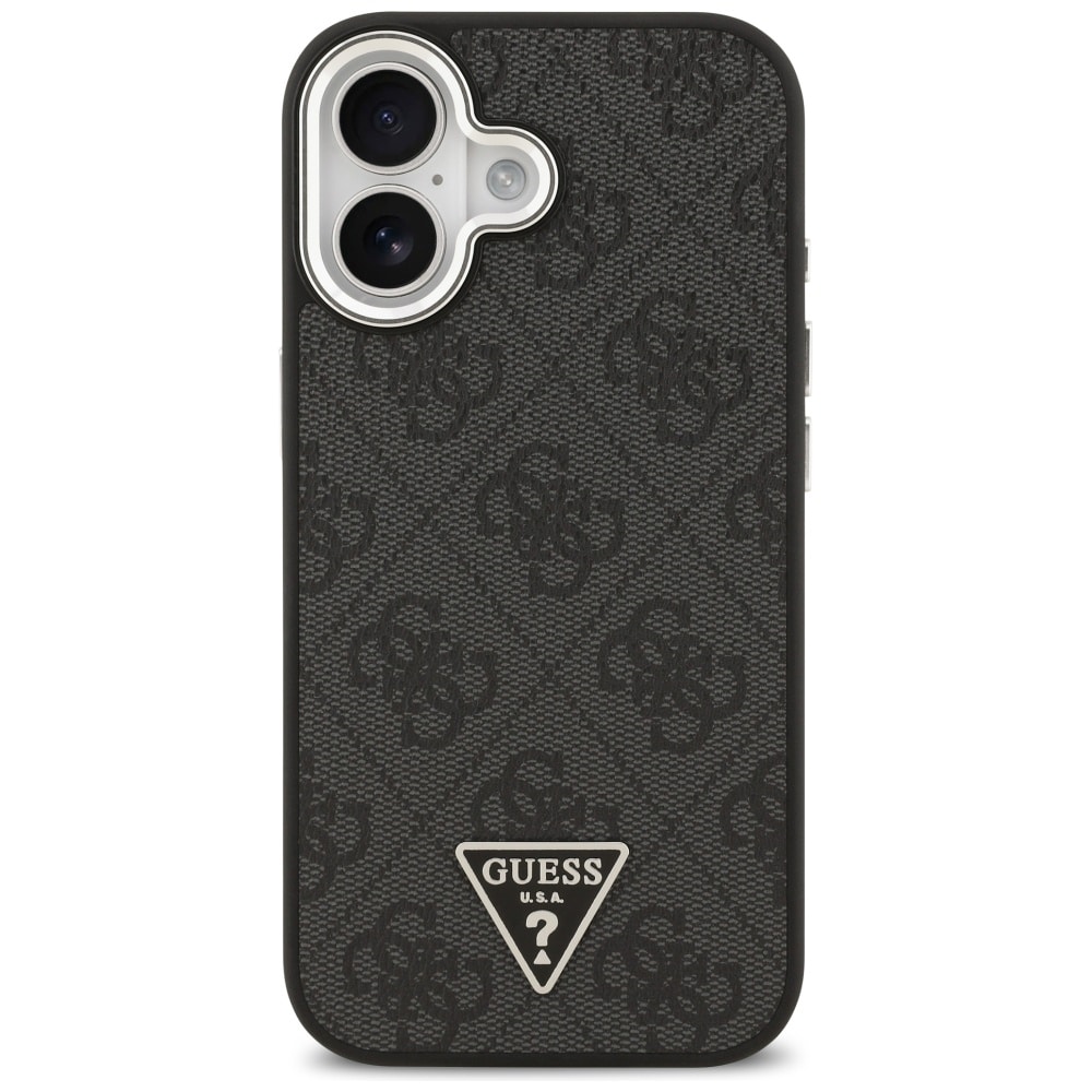 Case Guess 4G Triangle Logo MagSafe για iPhone 17 μαύρο ασημί - Image 3