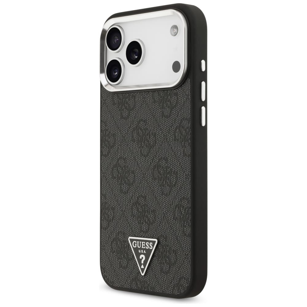 Case Guess 4G Triangle Logo MagSafe για iPhone 17 Pro Max μαύρο ασημί - Image 2