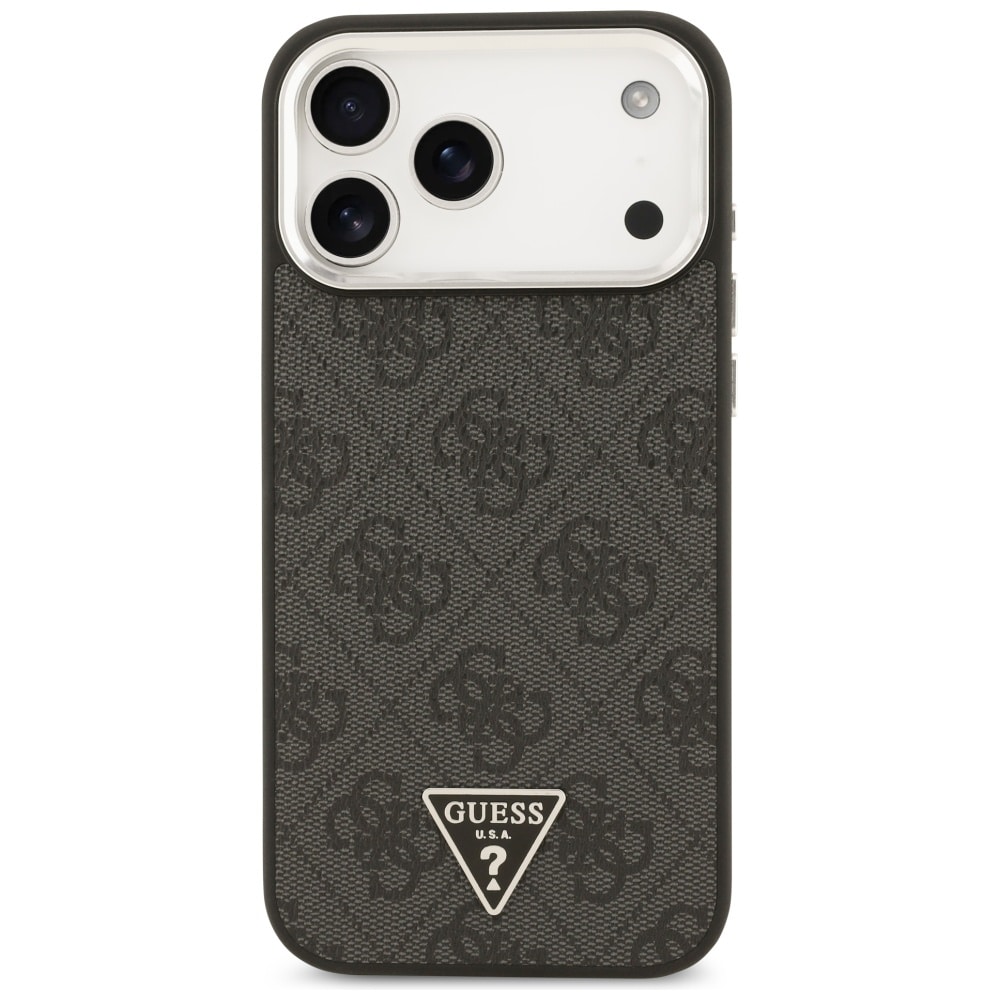Case Guess 4G Triangle Logo MagSafe για iPhone 17 Pro Max μαύρο ασημί - Image 3