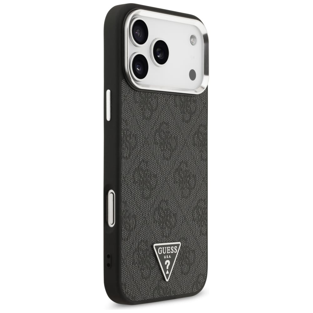 Case Guess 4G Triangle Logo MagSafe για iPhone 17 Pro Max μαύρο ασημί - Image 4