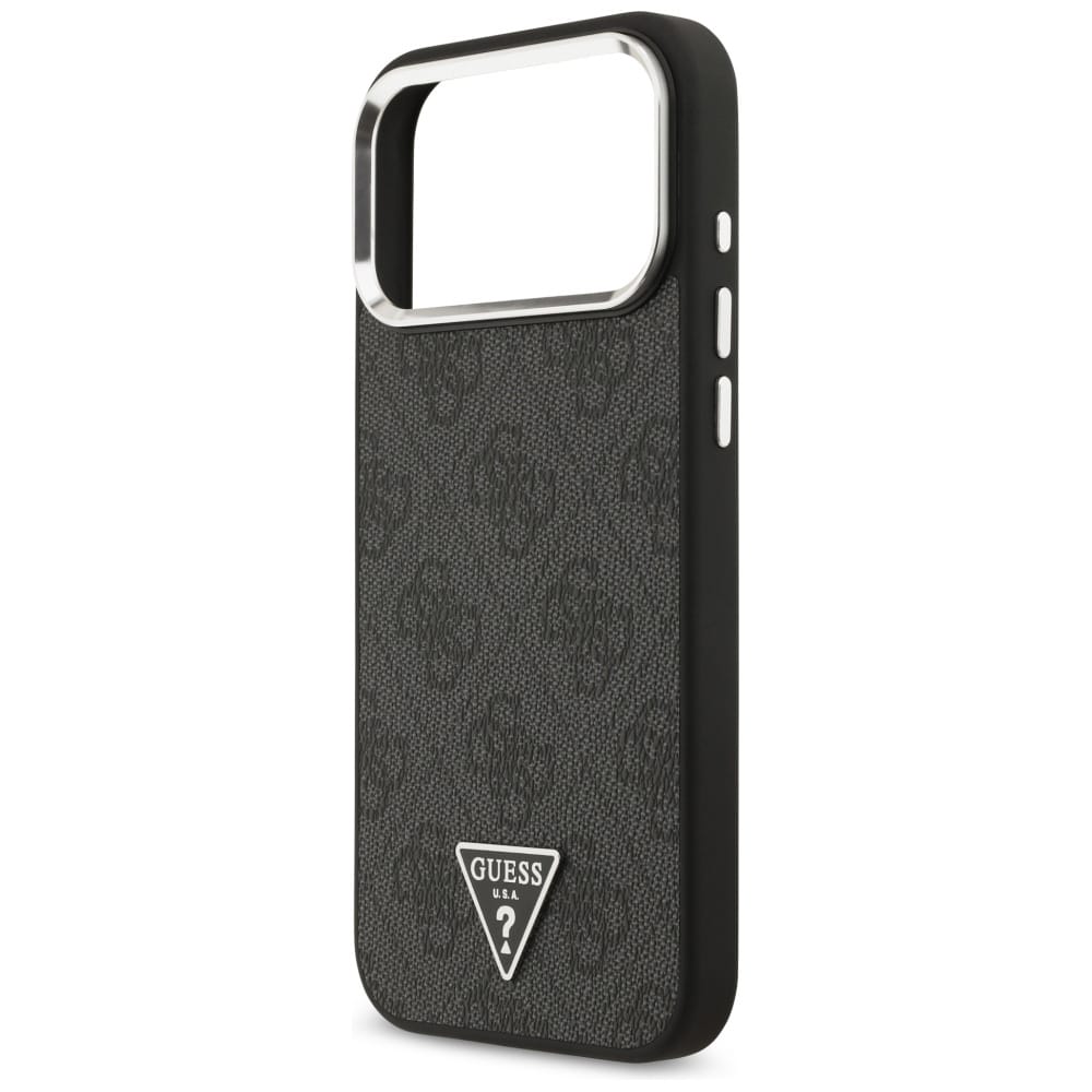 Case Guess 4G Triangle Logo MagSafe για iPhone 17 Pro Max μαύρο ασημί - Image 6